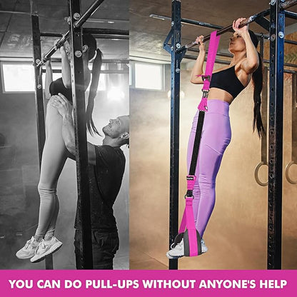 HPYGN Pull Up Assistance Bands, Heavy Duty Resistance Band for Pull Up Bar, Adjustable Weight/Size with Fabric Feet/Knee Rest, Bands for Pull Up Assist for Strength Training, Pull Up Assist Band