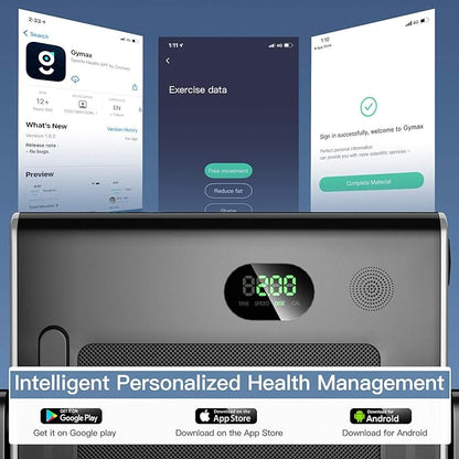 GYMAX Walking Pad, 2.25HP Foldable Treadmill with Smart App & Remote Control, Bluetooth LED Monitor, Small Spaces Compact Running Machine, Folding Portable Under Desk Treadmill for Home Office