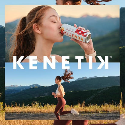 KENETIK Nootropic Ketone Drink, Ketones for Energy & Focus, Caffeine & Sugar Free, High Performance D-BHB Ketone Mix, Fuel w/Zero Crash or Jitters, Ready to Drink - Strawberry Peach 12 Pk