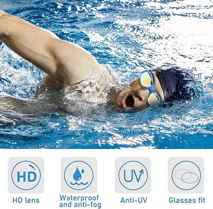 Konohan 10 Pack Swim Goggles Bulk for Kids adult Pool Goggles Anti Fog Silicone No Leak Swimming Glasses for Men Women Youth