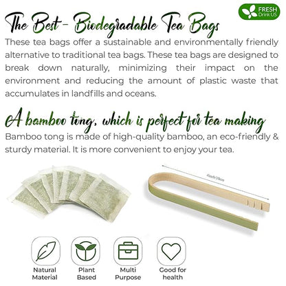 FreshDrinkUS, Premium 135 Senna Leaf Tea Bags, 100% Natural & Pure from Senna Leaves. Loose Leaf Senna Herbal Tea, Made with Natural Material Tea Bags. No Sugar, No Caffeine, No Gluten, Vegan.