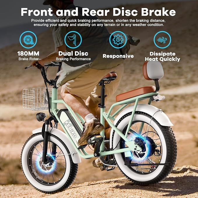 Electric Bike for Adults, 20"x 4" Fat Tire 35MPH Ebike, 1450W Peak Mountain Bike with 48V 20AH Removable 960WH Battery, 80 Miles Max Range Hydraulic/Mechanical Disc Brake 7-Speed Electric Bicycle