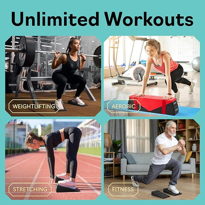 Squat Wedge - Squat Wedge Block 520 LBS Weight Capacity - Slant Board for Calf Stretching - Calf Stretcher Slant Board - yoga blocks