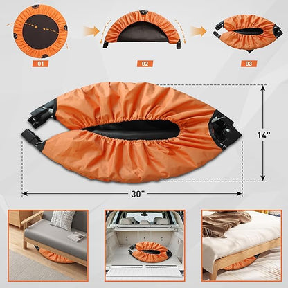 HYD-Parts 40" 48" Mini Trampoline for Adults and Kids Exercise Rebounder with Adjustable Bar Fitness Trampoline Indoor Max Load 330 440lbs