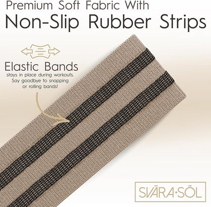 Fabric Resistance Bands Set of 3 for Legs, Glutes, Arms, Booty Bands for Women and Men, Resistance Bands for Working Out, Physical Therapy, Strength Training, Elastic Bands for Exercise