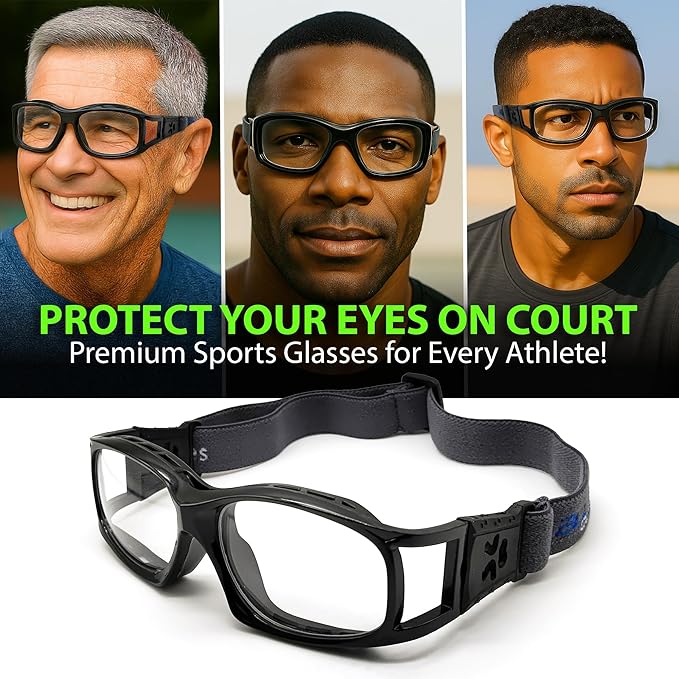 BLUE CUT Safety Outdoor Sports Goggles Unisex Anti Fog Ideal For Basketball Racquetball