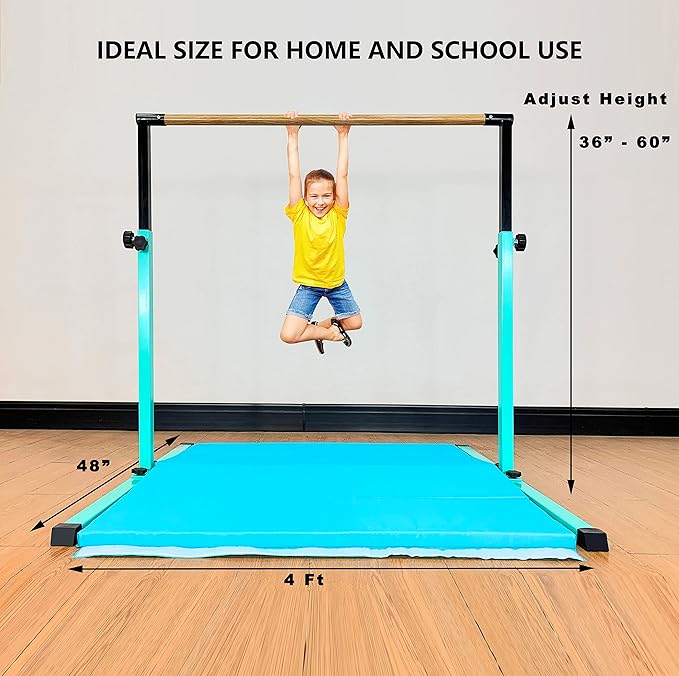 4FT/5FT Gymnastic Bar Set Gymnastics Horizontal Bar Gymnastics Kip Bar for Kids Home Use