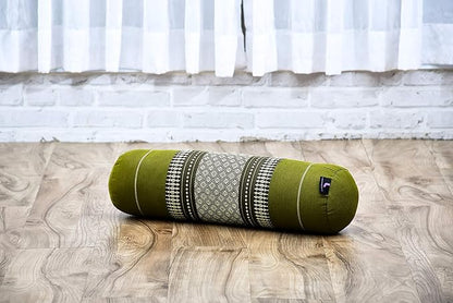 Leewadee Small Yoga Bolster – Shape-Retaining Cervical Neck Roll, Tube Pillow for Comfortable Reading, Kapok Filling, 22 x 6 x 6 inches