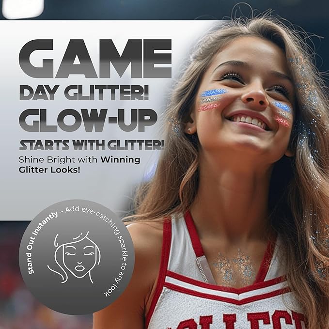 Hair Glitter Gel – Body Glitter for Kids and Women – Iridescent Holograph Cosmetic-Grade Gel w/Moon & Stars for Hair, Body & Face, Applies Smoothly w/o Glue & Washes Off Easily, 3 Oz - Silver 1Pack