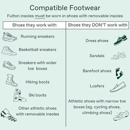 Fulton Men's Shock Absorbing Insoles with High Impact Arch Support - Custom Molding Cork Inserts Alleviate Plantar Fasciitis & Foot Fatigue- Athletic Running Insoles for Men (Men's Size 12.5-13)