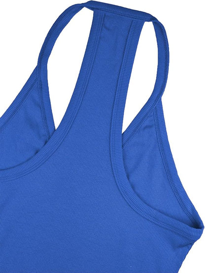 iGENJUN Workout Tops for Women Racerback Basic Tank Summer 2025 Camisole V Neck Slim Fit Ribbed Sleeveless