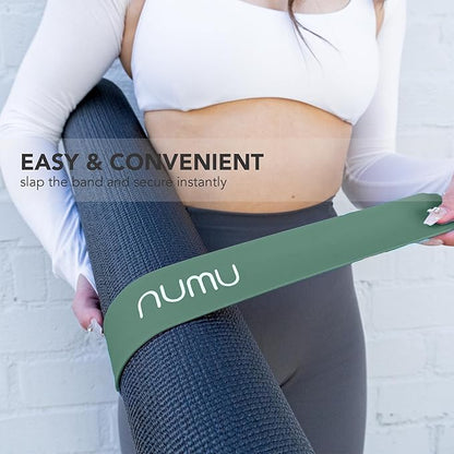 Numu Yoga Mat Strap Slap Band - Easy Snap On to Keep Exercise Mat Tightly Rolled and Secured for Yoga Mat Storage and Travel