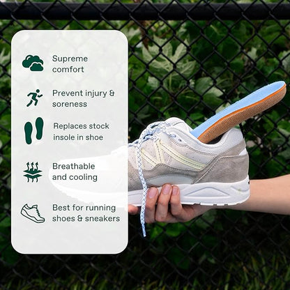 Fulton Men's Shock Absorbing Insoles with High Impact Arch Support - Custom Molding Cork Inserts Alleviate Plantar Fasciitis & Foot Fatigue- Athletic Running Insoles for Men (Men's Size 10.5-11)