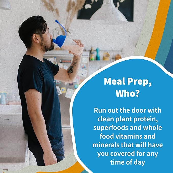 Garden of Life Meal Replacement Shakes, Raw Organic, Vanilla Protein Powder with Plant Based Pea Protein, Sprouts, Greens, Probiotics, Dairy Free 14 Servings