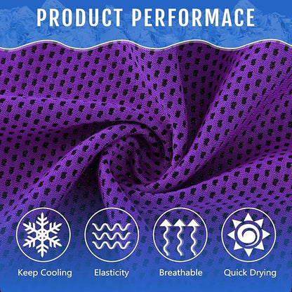 Hosuly 30 Pack Cooling Towels, 40"x12" Ice Breathable Soft Chilly Sweat Rag Microfiber Workout Rags for Gym Cooling Towels for Neck and Face for Yoga Golf Sport Running