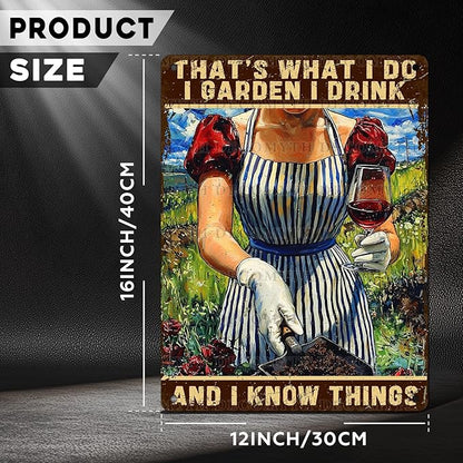 Gardening Decor That's What I Do I Garden Vintage Metal Sign for Home Yard Garden Backyard Garage Man Cave Shed Office Craft Room 12 * 16inch