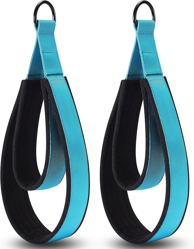 TOBWOLF Pilates Straps - Double Loop D-Ring Straps for Reformer, Padded, Home Gym Workout