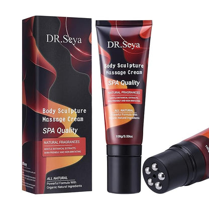 Hot Sweat Cream for Women & Men – Caffeine Hot Sweat Workout Enhancer with Massage Head, Hot Cream for Stomach Belly Fat Burner & Cellulite Cream for Thighs, Arms, Waist Trainer Workouts