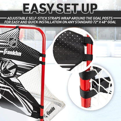 Franklin Sports NHL Street Hockey Goalie Shooting Target - Shooter Tutor Hockey Goal Practice Target - Street Hockey Net Goalie Target - Easy Attach Targe