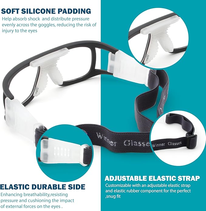 BLUE CUT Safety Outdoor Sports Goggles Unisex Anti Fog Ideal For Basketball Racquetball