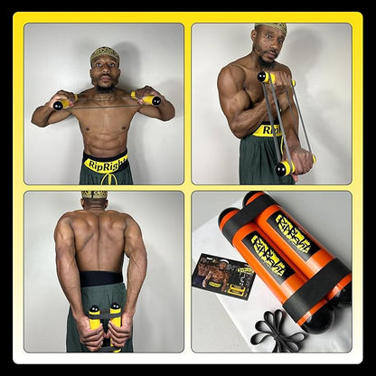 Premium RipStick Pillz, Workout Equipment for Joint Rehab, Shoulder Strength, Resistance Training, and Muscle Building, with 6 Adjustable Resistance Bands