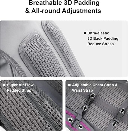 Everfun Hydration Backpack 18L with Water Bladder 2L/3L Hiking Water Backpack Women Men Hydration Pack Insulated Lightweight Day Hydropack with Storage for Hiking, Biking, Running, Festival