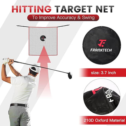 Golf Practice Net - Heavy Duty Driving Range Net with High Impact Chipping Target, Include Carry Bag and Golf Balls for Indoor Outdoor