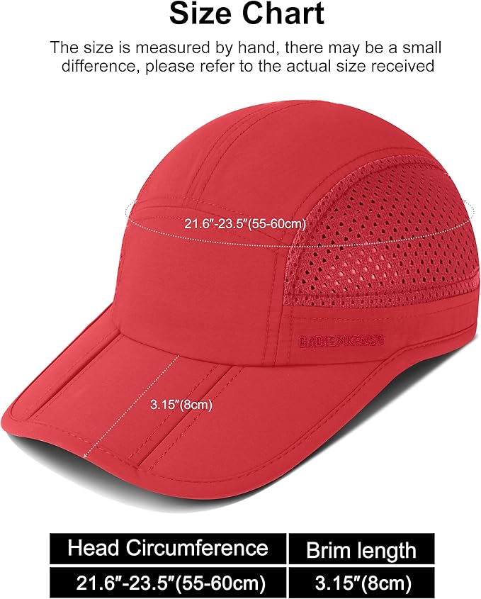 GADIEMKENSD Mens Folding Outdoor Hat Long Brim UPF 50+ Sun Protection