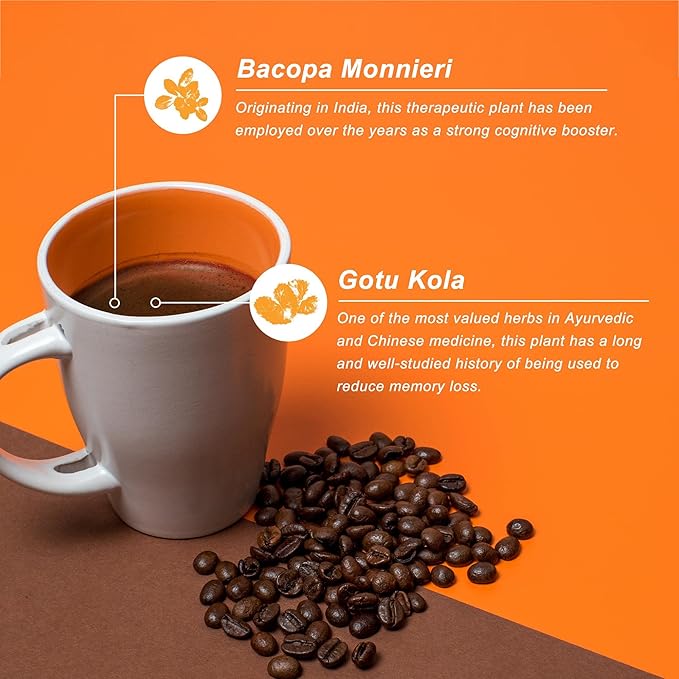 Javita Energy + Focus Instant Coffee, 100% South American Arabica & Robusta Blend, with Energizing Herbs for Clarity, Energy, & Focus, Keto, Dieters Drink, 1 box / 24 (4.2g) Sticks