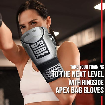 Ringside Apex Bag Gloves, IMF-Tech Boxing Gloves with Secure Wrist Support, Synthetic Boxing Gloves for Men and Women