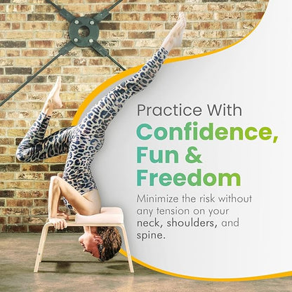 FeetUp - The Original Yoga Headstand Bench, Vegan Handstand Trainer Bench and Stand, Strength Training Inversion Equipment for Relaxation and Strength, Includes App & Starter Kit, #1 Worldwide
