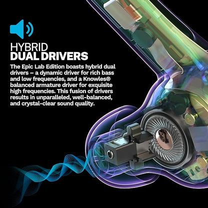 JLab Epic Air Sport ANC 3 True Wireless Bluetooth Earbuds for Active Workout, Hybrid Dual Drivers for Premium Sound, Hi-Res Audio, Spatial Audio, AAC, Sweatproof, 12+ Hours Playtime, Google Fast Pair