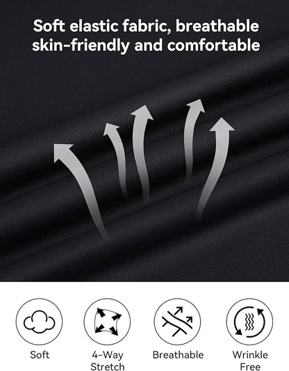 Esabel.C Jacquard Golf Shirts for Men Moisture Wicking Short Sleeve Performance Dry Fit Active Mens Polo Shirts