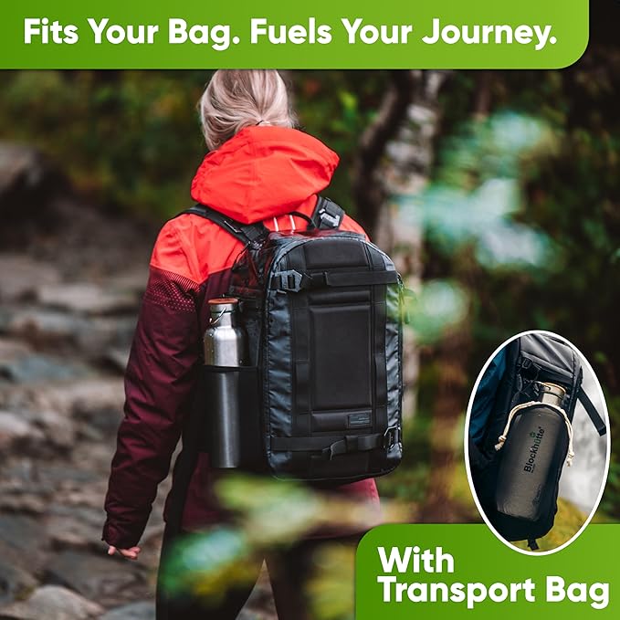 Blockhuette Vacuum Insulated Stainless Steel Water Bottle I 34 oz I Wide Mouth Insulated Metal Bottle for Cold Drinks I BPA-Free I Perfect for Travel, School, Kids, Adults, Water Canteen