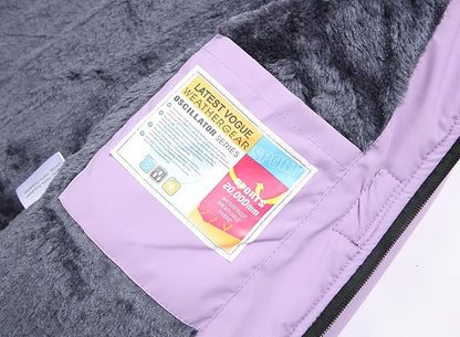 Keevoom Girl's Ski Jacket Winter Warm Thick Snow Coat Windproof Kids Outdoor Hooded Jackets