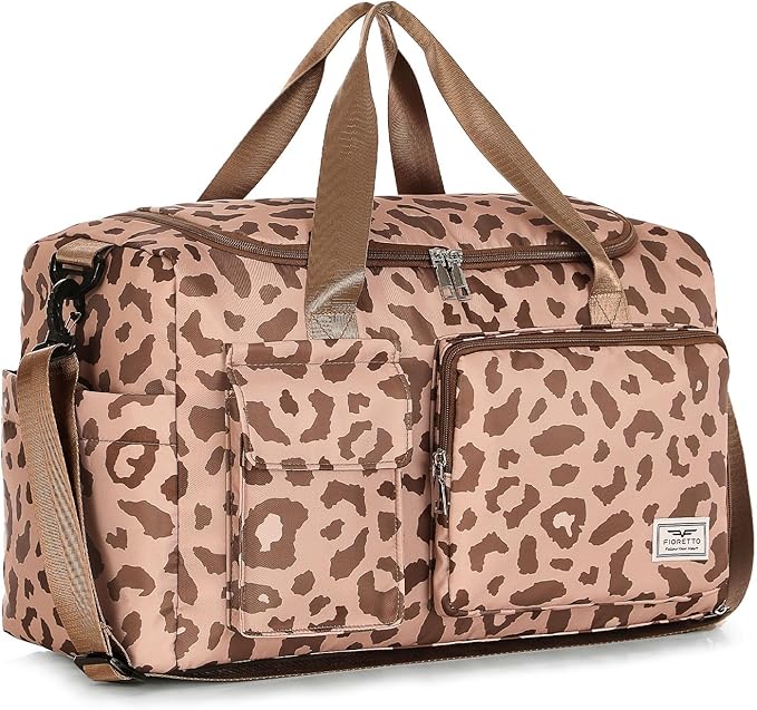 FIORETTO Women's Gym Duffle Bag with Shoes Compartment, 37L Capacity, Ideal for Travel, Gym, Sports, Duffel, Weekender