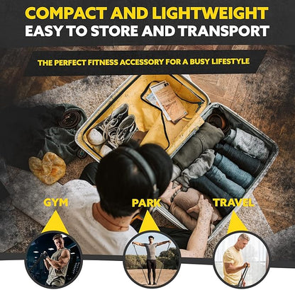 Long Resistance Bands for Working Out Men and Women - Set of 5 Pull-Up Bands, Rubber Handles and Door Anchor - Workout Bands Resistance for Men - Exercise Bands Resistance Bands Set