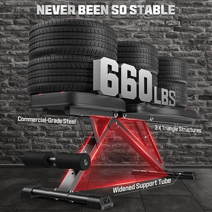 FLYBIRD Adjustable Bench,Utility Weight Bench for Full Body Workout- Multi-Purpose Foldable Incline Bench (Black)