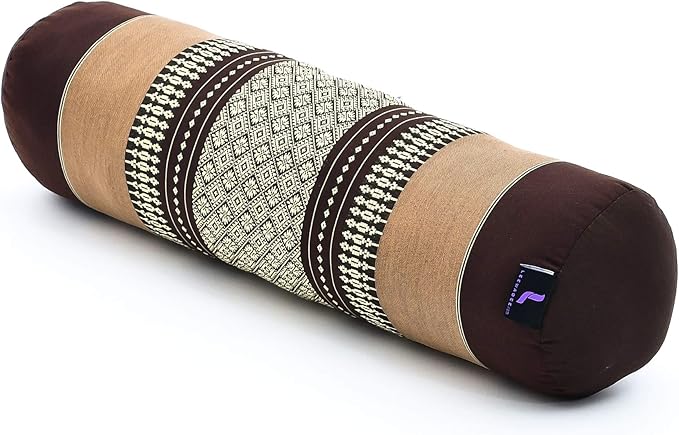 Leewadee Small Yoga Bolster – Shape-Retaining Cervical Neck Roll, Tube Pillow for Comfortable Reading, Kapok Filling, 22 x 6 x 6 inches