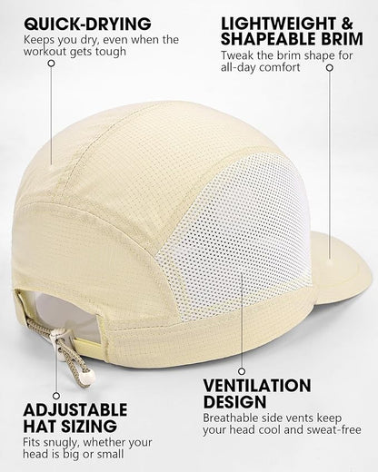 GXCROR Performance Baseball Cap for Men & Women - UPF 50+ Running Hat, Lightweight Quick-Dry Sports Hat for Golf, Hiking, Gym