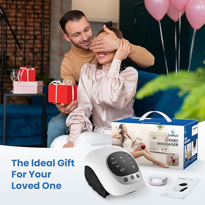 Knee Massager with Heat - Heating and Vibrating Pain Relief Knee Massager for Arthritis,Ideal Gifts for Women,Men