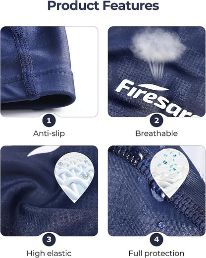 Firesara Fabric Swim Cap, High Elasticity Swimming Cap Keeps Hair Clean Breathable Fit Both Long Hair Short Hair, Swim Caps Woman Girls Men Kids One Size Hat