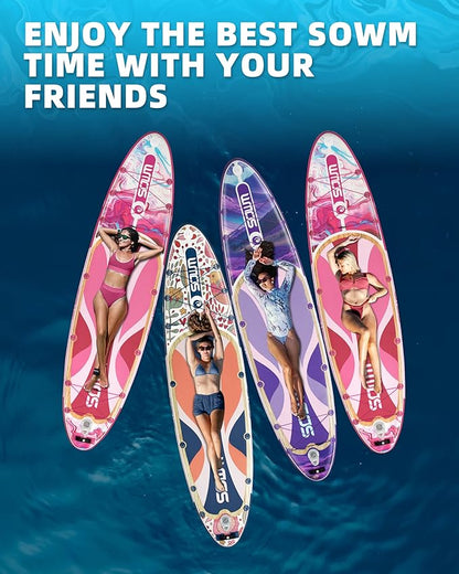 Inflatable Paddle Boards 11'x33'', Stand Up SUP Paddle Board Inflatable for Adults Youth, Extre Wide & Non-Slip Sup of All Skill Levels