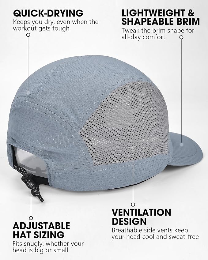 GXCROR Performance Baseball Cap for Men & Women - UPF 50+ Running Hat, Lightweight Quick-Dry Sports Hat for Golf, Hiking, Gym