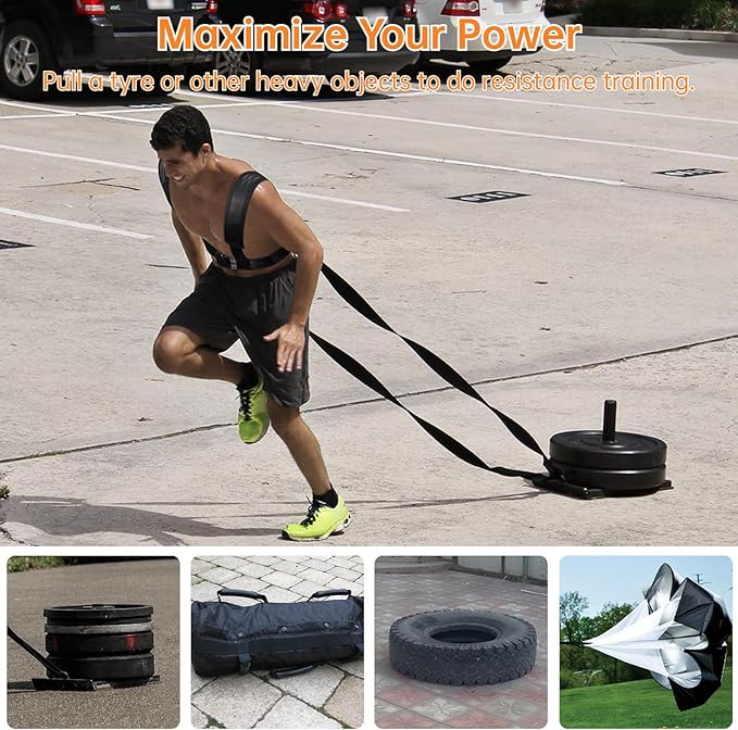 2 Pack Sled Harness for Exercise Physical Football