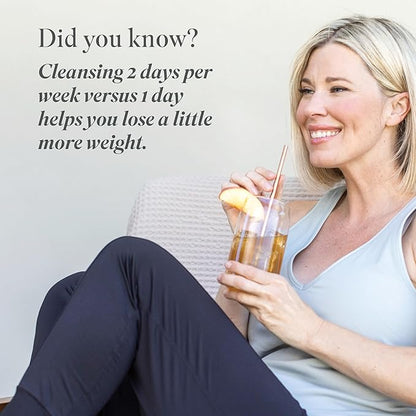 Isagenix Cleanse for Life - Powder Supplement for Cleanse Drink with No Laxatives or Diuretics - Support Metabolism with Vitamin B12 & Niacin -Peach Mango -3.4 Oz (16 Servings)