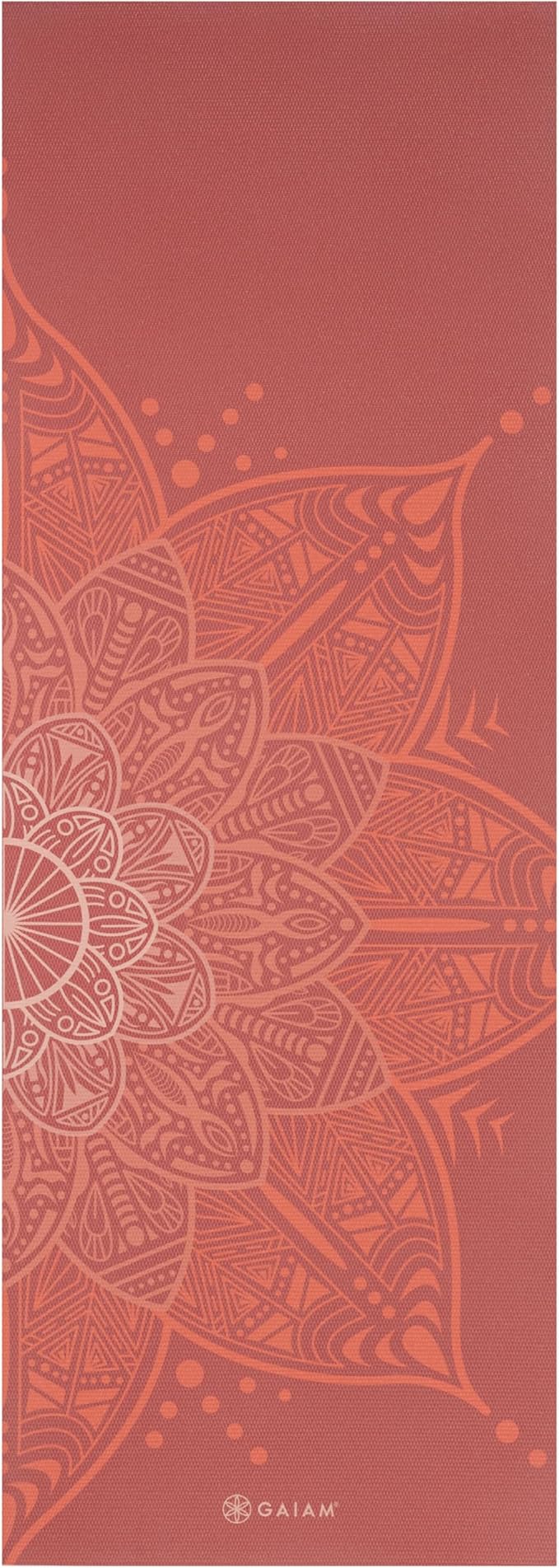 Gaiam Yoga Mat - Premium 6mm Print Reversible Extra Thick Non Slip Exercise & Fitness Mat for All Types of Yoga, Pilates & Floor Workouts (68" x 24" x 6mm Thick)