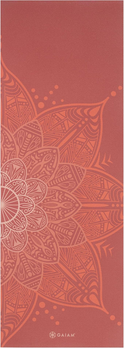 Gaiam Yoga Mat - Premium 6mm Print Reversible Extra Thick Non Slip Exercise & Fitness Mat for All Types of Yoga, Pilates & Floor Workouts (68" x 24" x 6mm Thick)