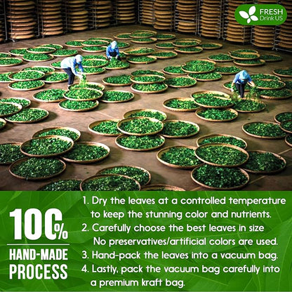 FreshDrinkUS, Premium 140+ Mango Whole Leaves Dried, 100% Natural & Pure from Dried Mango Leaves, Mango Leaf Tea, No Additives, No Caffeine, Vegan