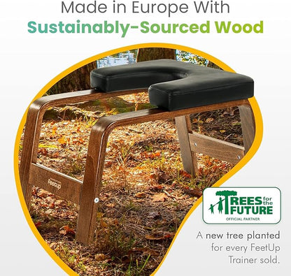 FeetUp - The Original Yoga Headstand Bench, Vegan Handstand Trainer Bench and Stand, Strength Training Inversion Equipment for Relaxation and Strength, Includes App & Starter Kit, #1 Worldwide